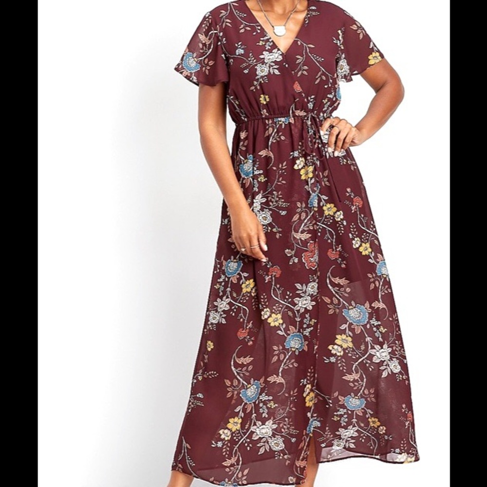 Wrap Style Maxi Dress